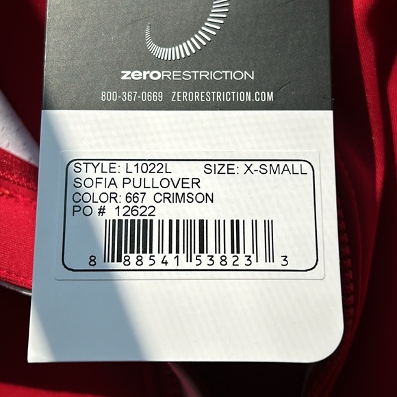 NWT Zero Restriction XS Crimson Sofia Pullover - Picture 13 of 16